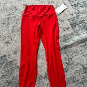 Red lululemon align leggings